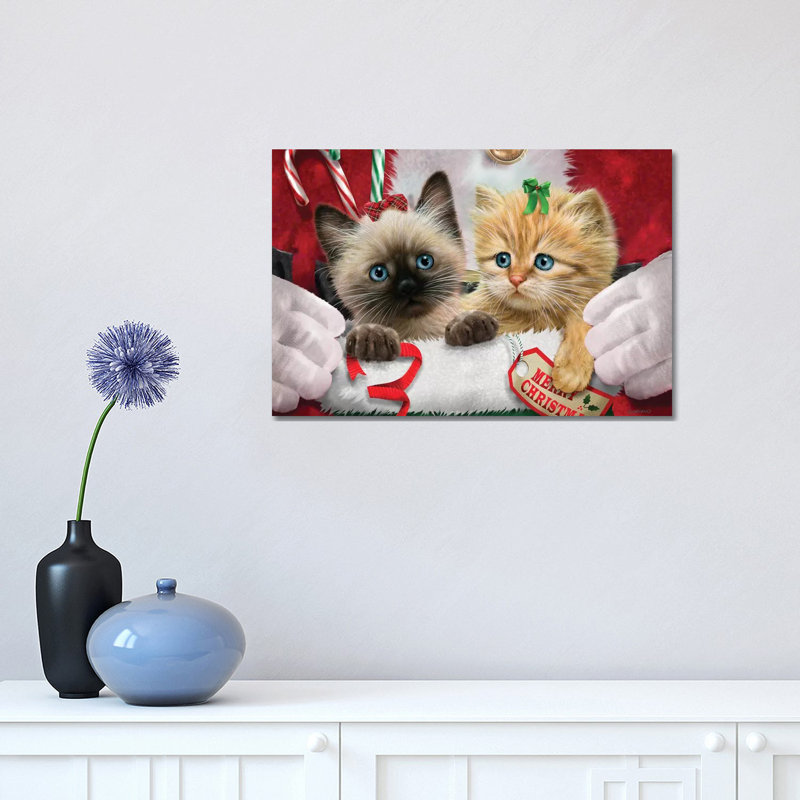 Santa's Surprise - Print on Canvas, Wrapped Canvas, 66.04 cm H x 45.72 cm W x 1.91 cm D