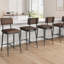 Upholstered Counter Stool with Metal Frame-1619497213