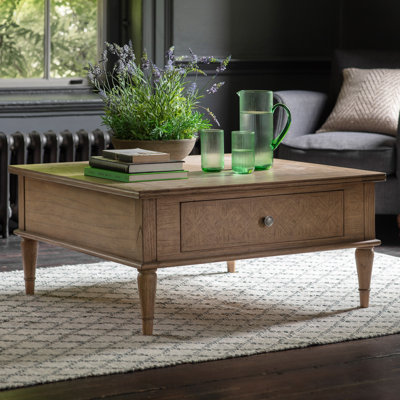 Colella Solid Wood Coffee Table with Storage