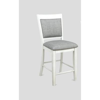 Tabouret de bar moderne en lin de style campagnard avec repose-pieds, idéal pour les repas et la détente