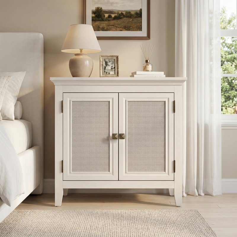 Azareyah 2 Door Storage Cabinet, White