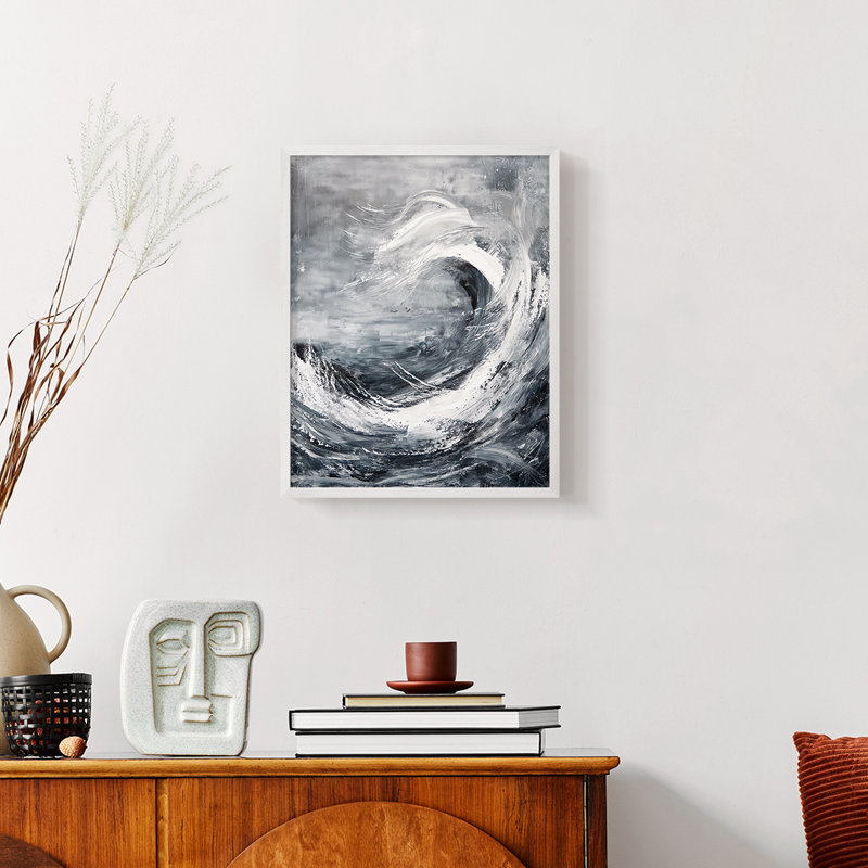 NAUTICAL Series CCXIV - Impression encadrée de qualité supérieure - Prêt à être accroché - Aucun clou requis, Blanc