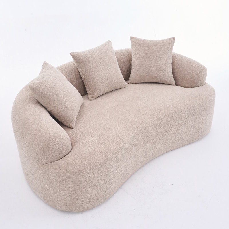 Canapé incurvé 65 po, Beige