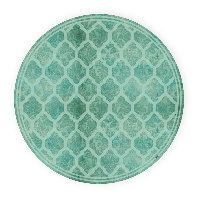 Bynoe Geometric Kitchen Mat, Round 136cm