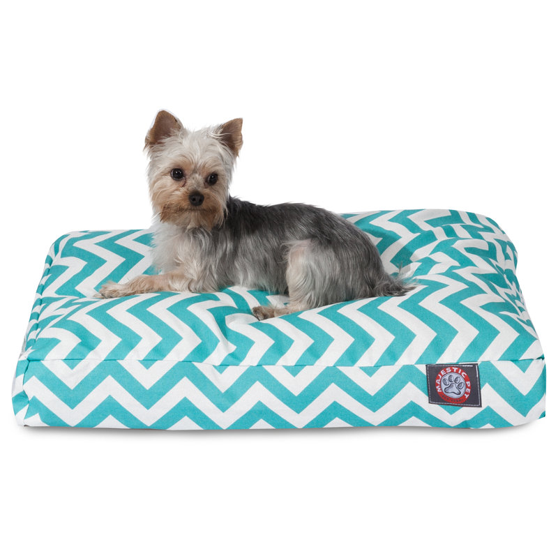 Coussin à chevrons, Moyen (l 29 po x p 36 po x H 4 po), Bleu sarcelle