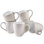  17oz Embossed Mug Set - 6-Piece Artisan Stoneware Collection