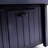 Leonia 5-Piece Aluminum Teak Adirondack Set with Fire Pit & Patio Cover