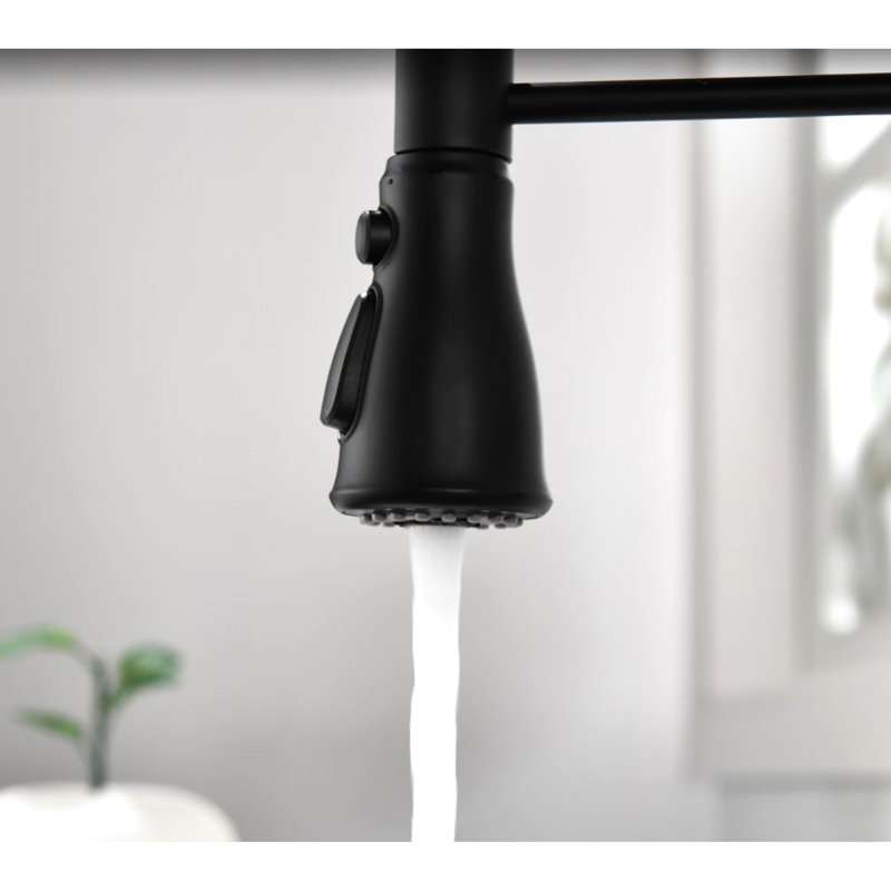 Touch-Activated Kitchen Faucet With Pull Down In Matte Black, Made From Stainless Steel, 360-Degree Rotating Nozzle For Thorough Sink Sanitizing, Corrosion And Rust , Effortless Water Flow