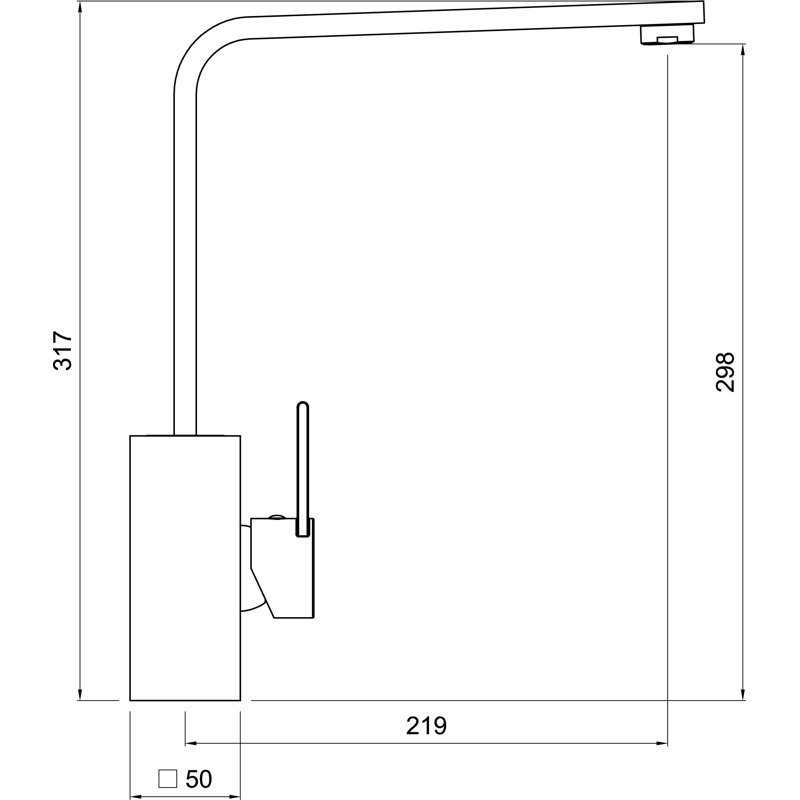 Abode Designs Pixell Kitchen Faucet, Brushed Nickel