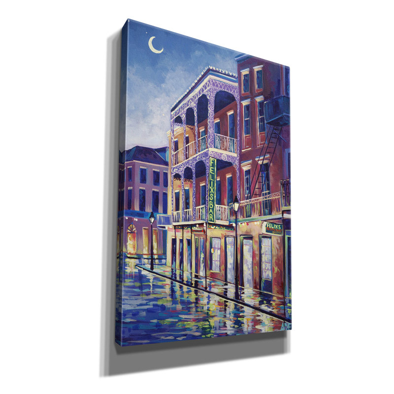  «Felix's Restaurant And Oyster Bar New Orleans» par ADEL, art mural sur toile, 26 po x 40 po, H 40 po x l 26 po