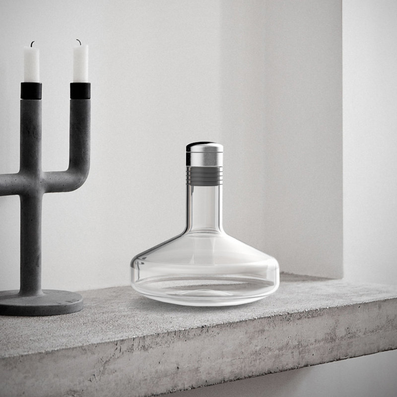Norm Architects Wine Decanter, Clear/Steel
