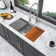 Double Bowl(60/40) Undermount Sink- 33"X19" Double Bowl Kitchen Sink 16 Gauge With Two 10" Deep Basin