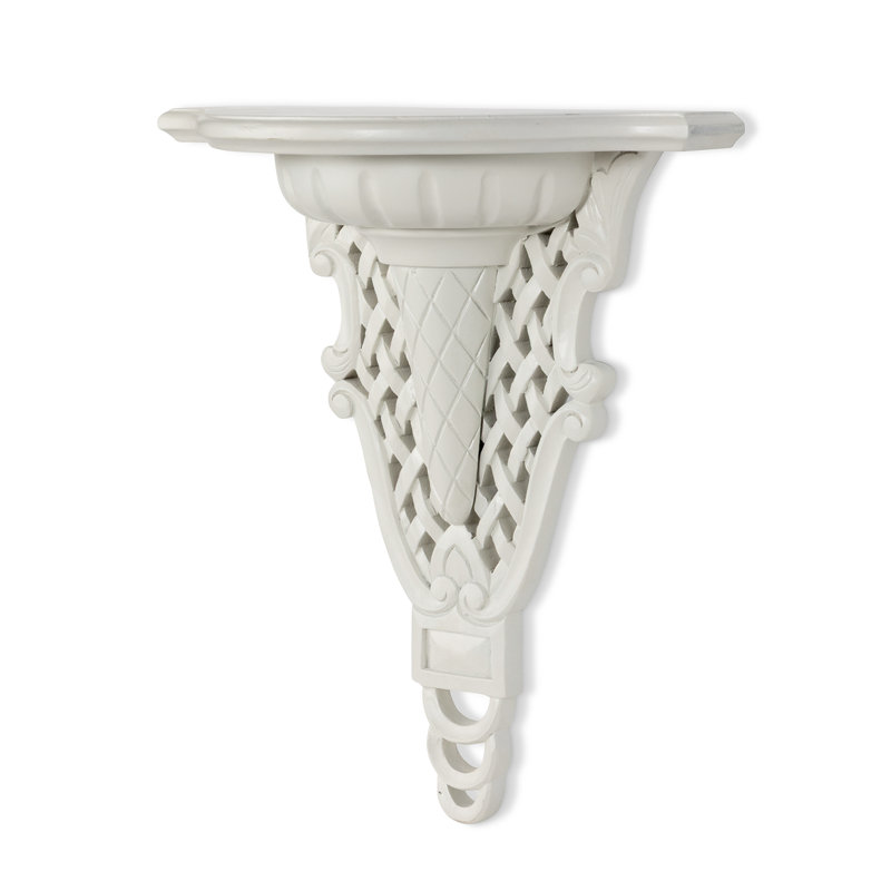Florentine Wall Bracket, Soft Gold, Classic White