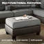 Canapé modulaire réversible 3 pièces avec repose-pieds et coussins décoratifs-255364042