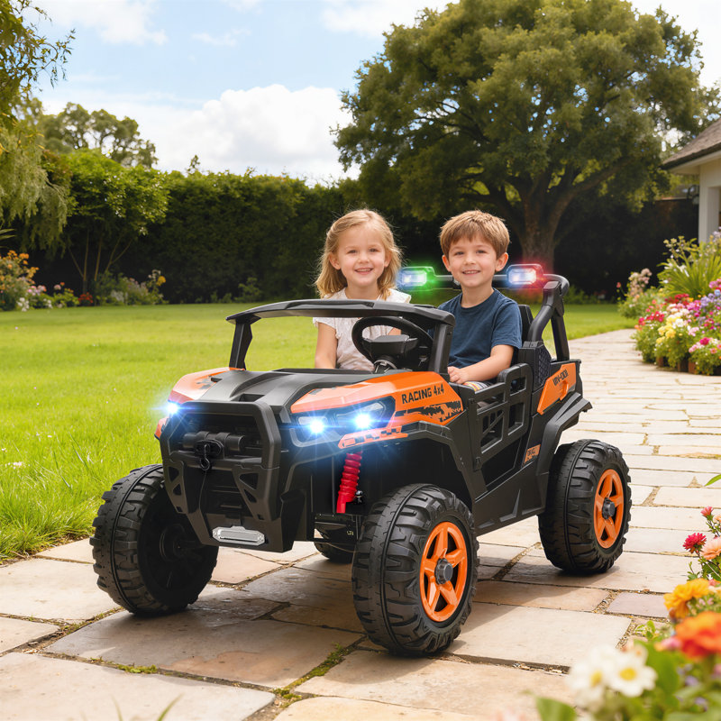 HOMCOM Battery Powered Ride On, Orange
