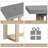 59.06In Gray Density Board + Pine Square Frame Shaped Single-Layer Entryway Table