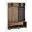 Multi-Purpose Hallway Hall Tree With Removable Linen Cushioned Entryway Bench, Coat Rack, Storage Shelves, And DIY Pegboard,For Hallways, Living Room-1792622461
