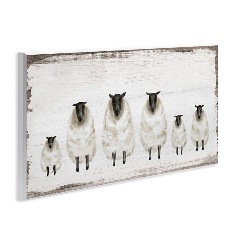 Troupeau de moutons de ferme moelleux