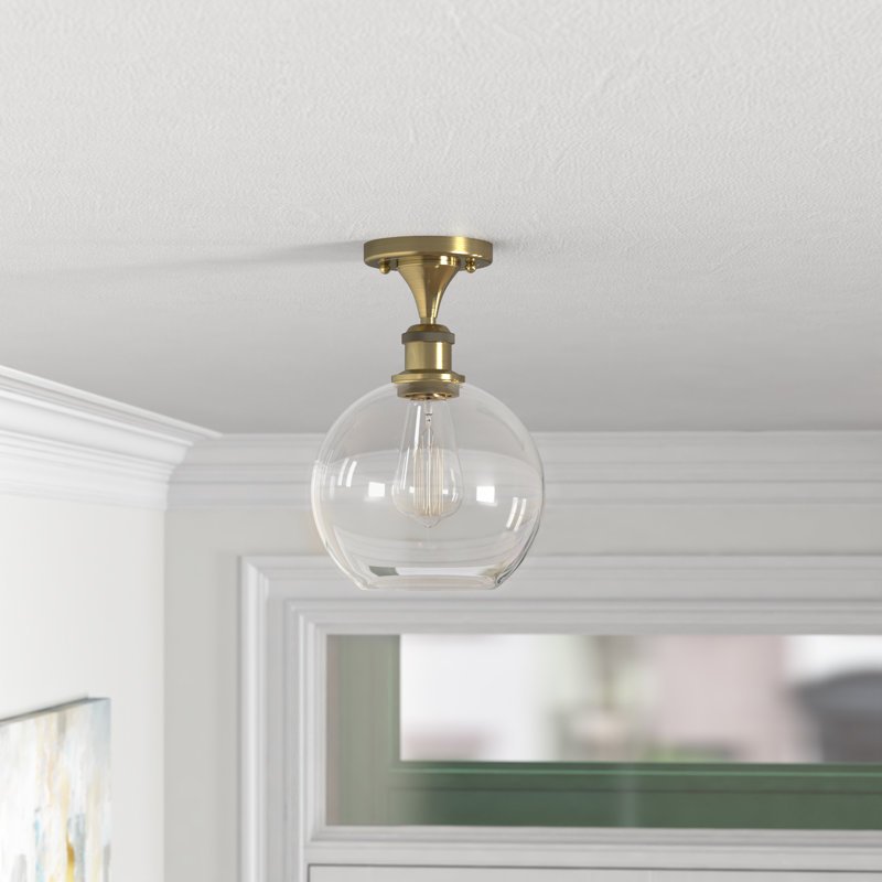 Plafonnier semi-encastré 1 lumière 8 po Baptista