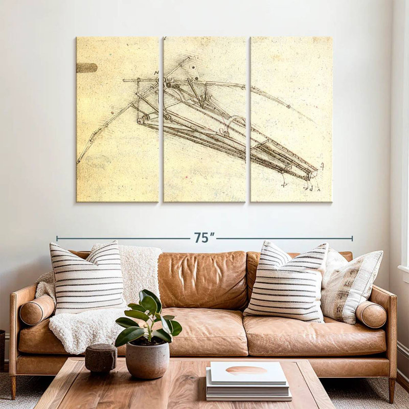 Laelle Design For A Flying Machine, 42" H x 65" W