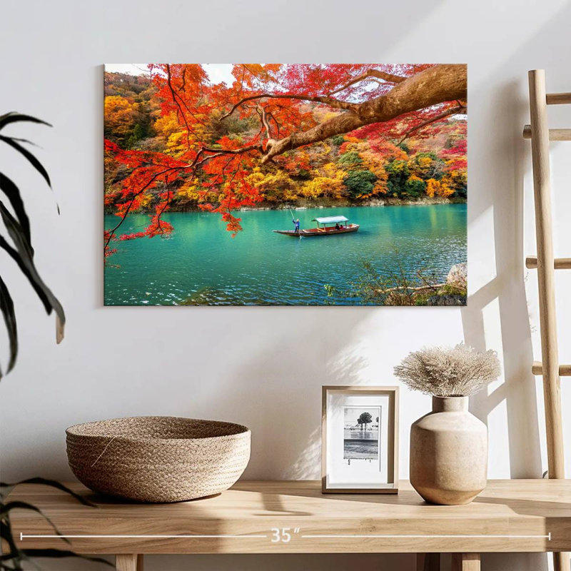 Vanna Arashiyama, bateaux d'automne, H 16 po x l 24 po