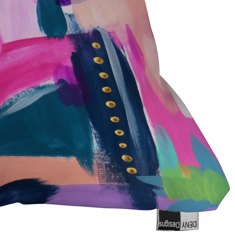 Tulip Abstract Outdoor Throw Pillow, 18" x 18"