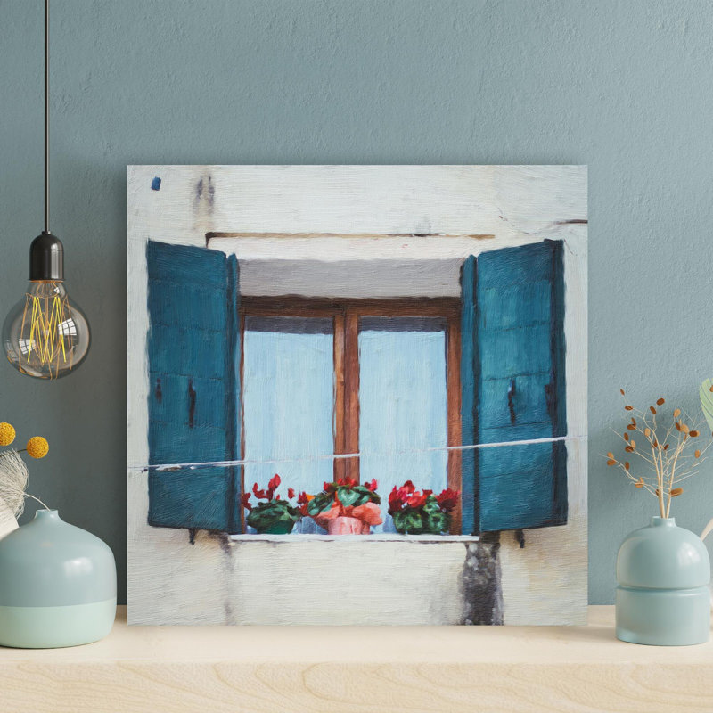 Blue Windows - 1 pièce, impression sur toile tendue, H 32 po x l 32 po x P 2 po