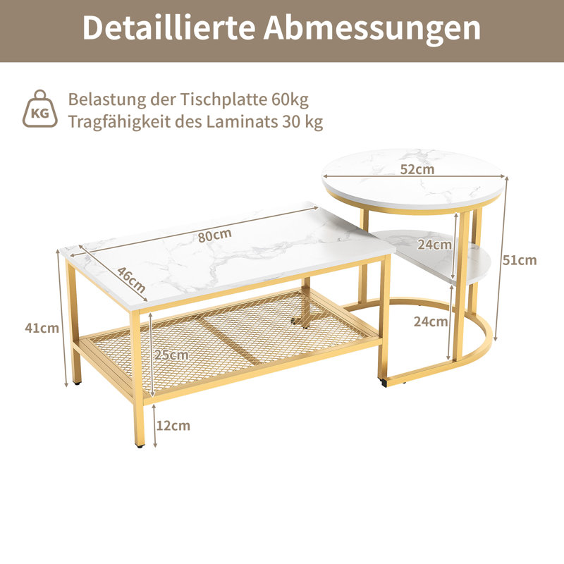 Coffee Table, Gold