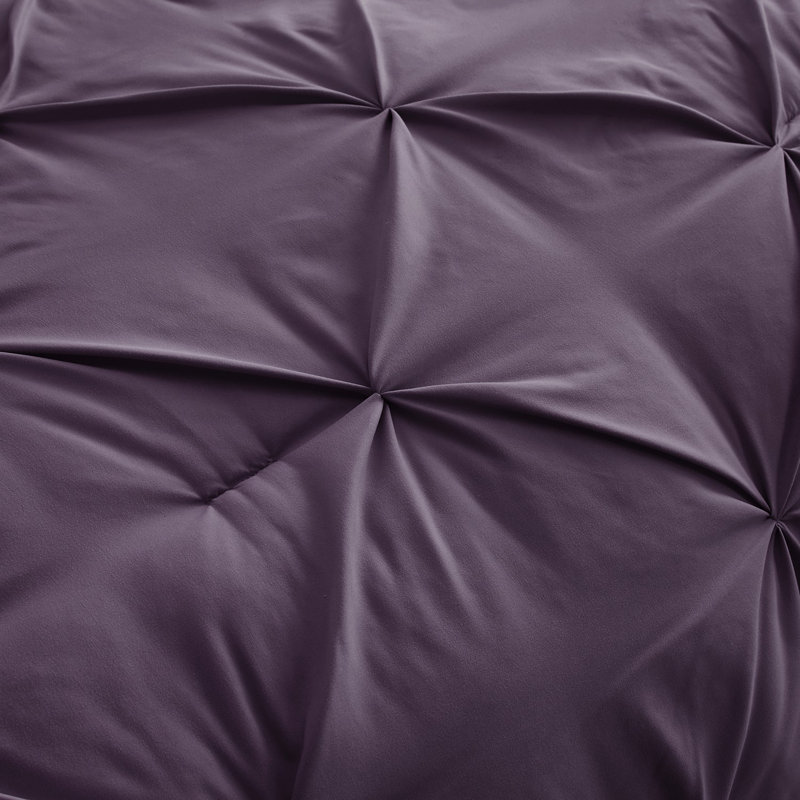 Polyester Duvet Cover & Insert, Twin Duvet + 2 Additional Pieces, Purple Eggplant