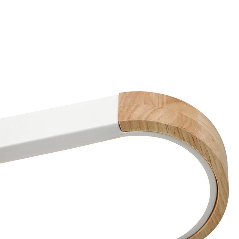 Nouria 37.4" W 1-Light LED Flush Mount, White/Natural, 6000K