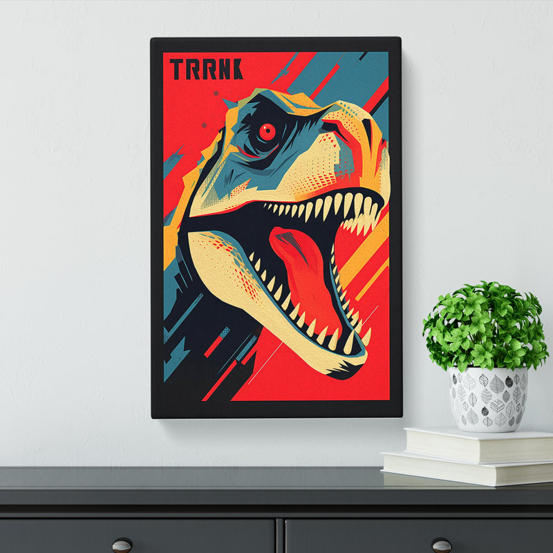 Tyrannosaurus Rex Constructivism - Wrapped Canvas, 76cm H x 50cm W x 3cm D