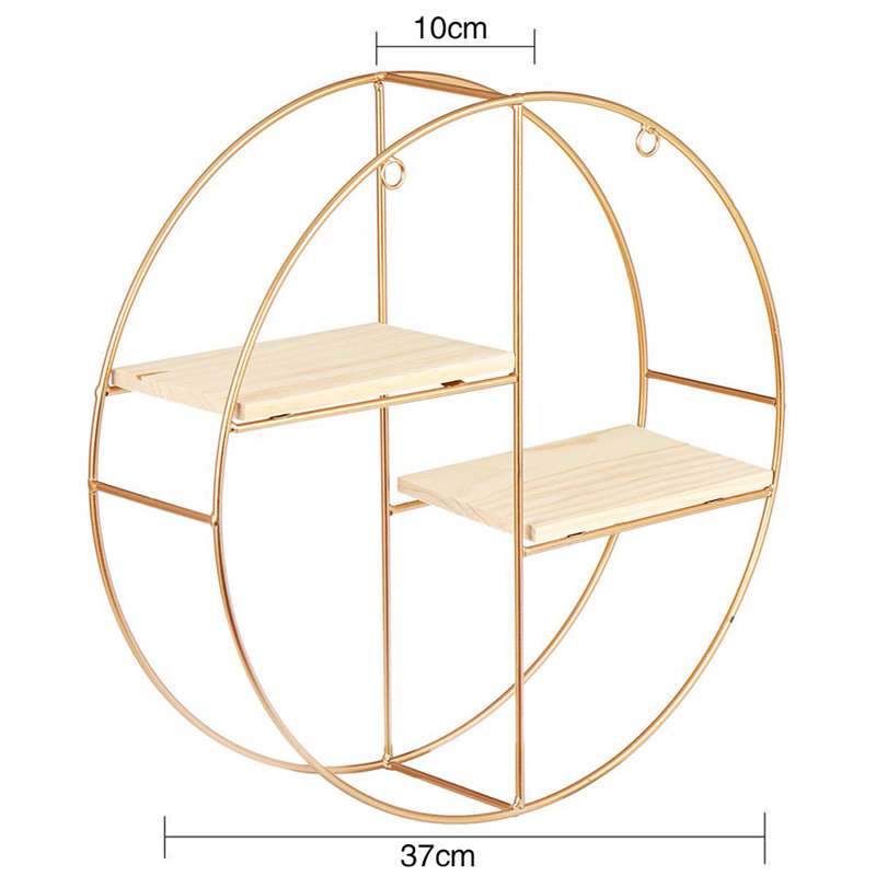 2 Piece Circle Metal Accent Shelf