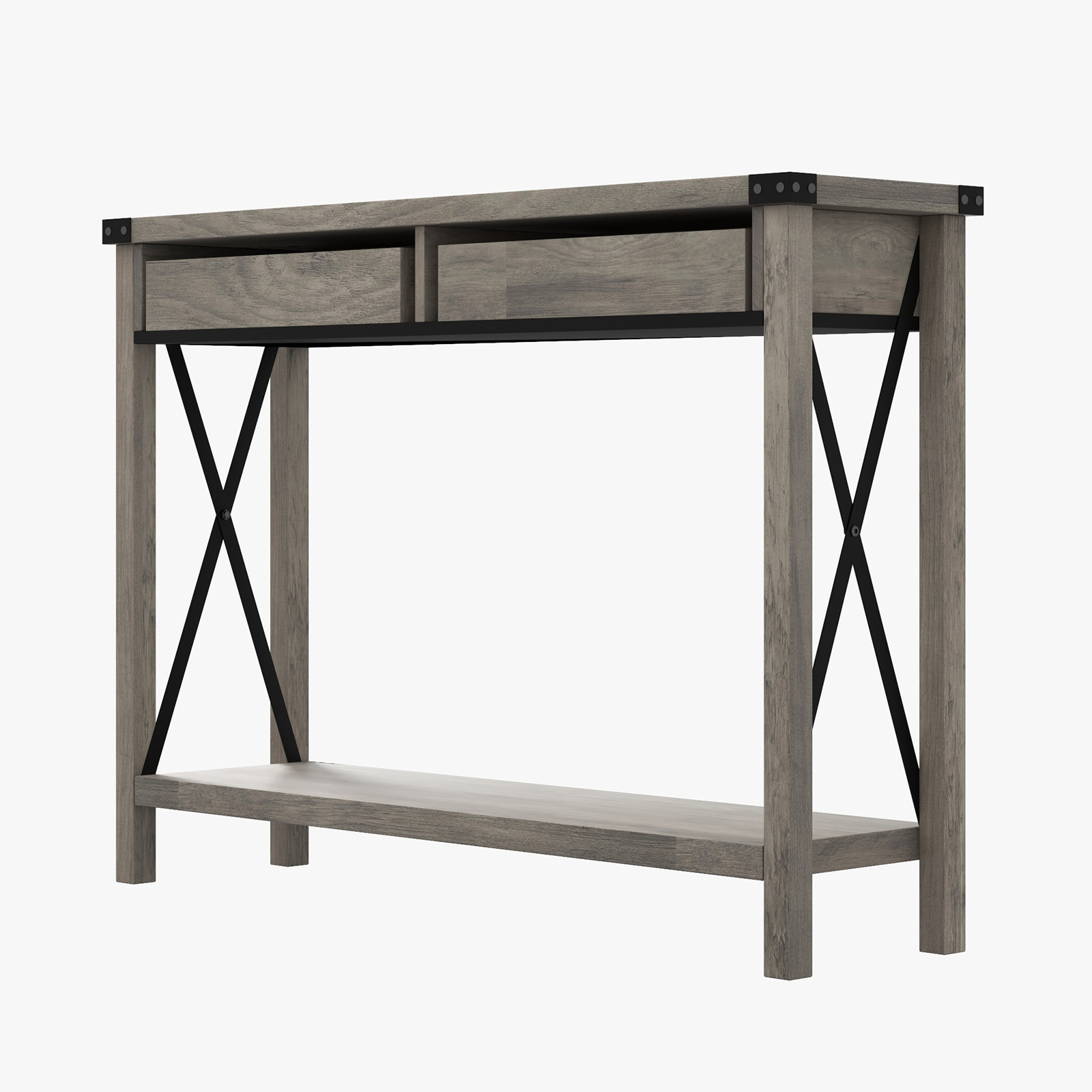 Gracie Oaks A Wood Console Table Modern Sofa Accent with Shelf Stand