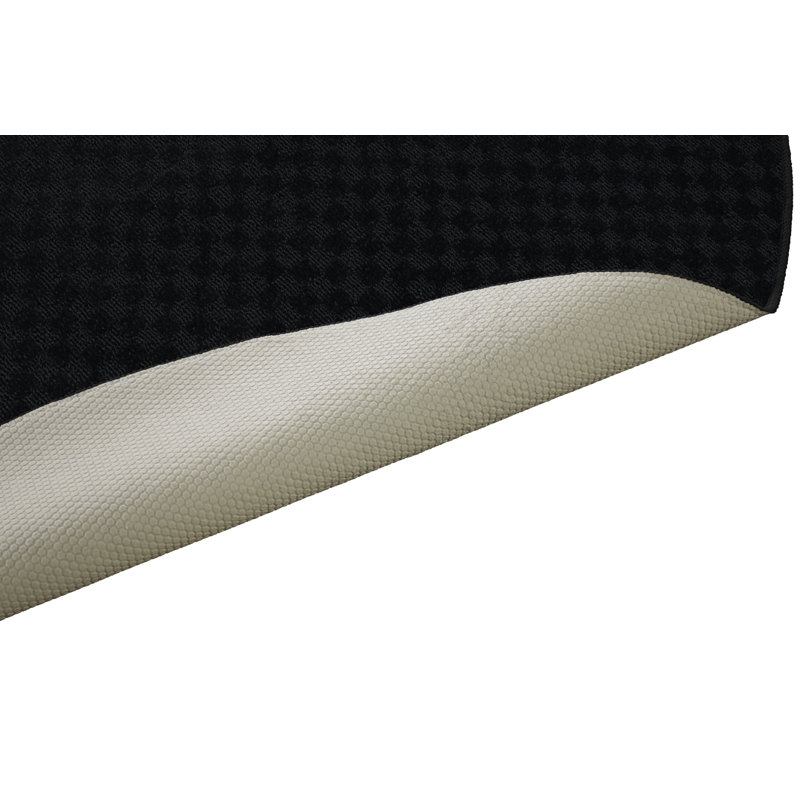 Tapis noir touffeté Alaudin, Rond 90 po
