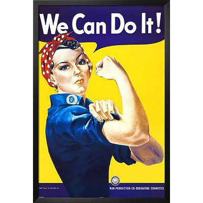 « rosie the riveter », reproduction d’art encadrée
