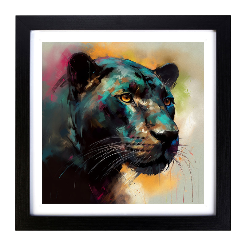 PantherNo.3 - Framed Print, Black
