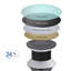 Bouchon de vidange de salle de bain avec robinet de 12 po, sans trop-plein-88893318