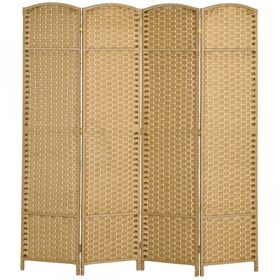 Paravent HOMcom, paravent pliable à 4 panneaux, cloison autoportante de 5,6 pi de hauteur pour bureau à domicile, chambre à coucher