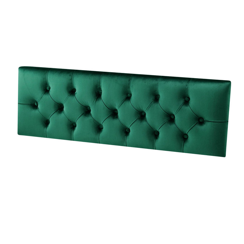 Luczak Upholstered Velvet Headboard, 45 x 60 cm, Bottle Green