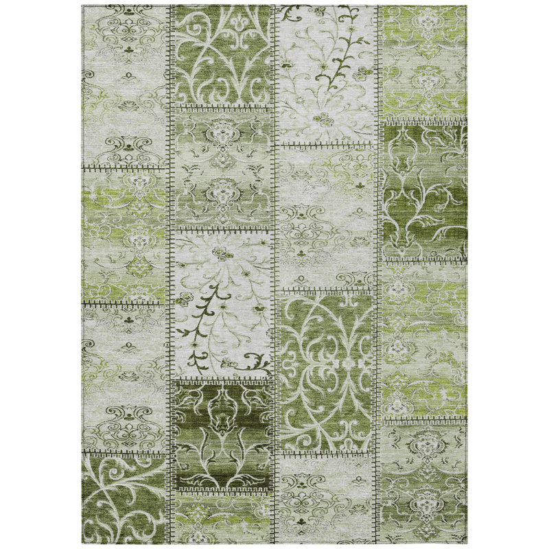 Floral Indoor / Outdoor Rug, Rectangle 3' x 5'
