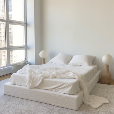 Ensemble de draps 100% lin français 4 pièces (plusieurs tailles et couleurs)