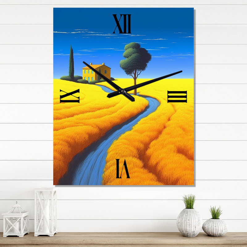 Horloge murale «Blossoming Fields Under A Deep Sky I», Petit