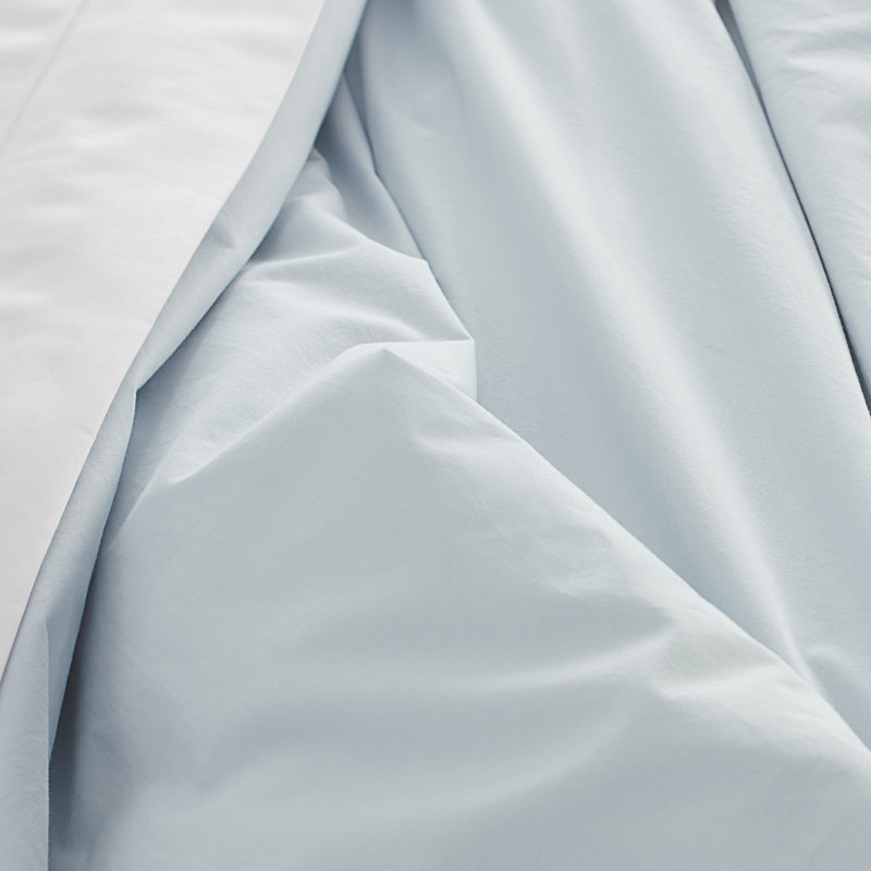 Ensemble de housse de couette 100% coton ultra doux 3 pièces - lavage de vêtements, Très grand, Bleu spa