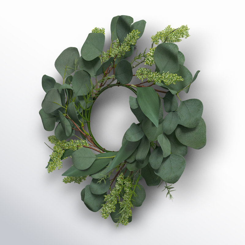 Couronne d'eucalyptus artificiel Adagio, L 14 po x H 14 po x P 3 po