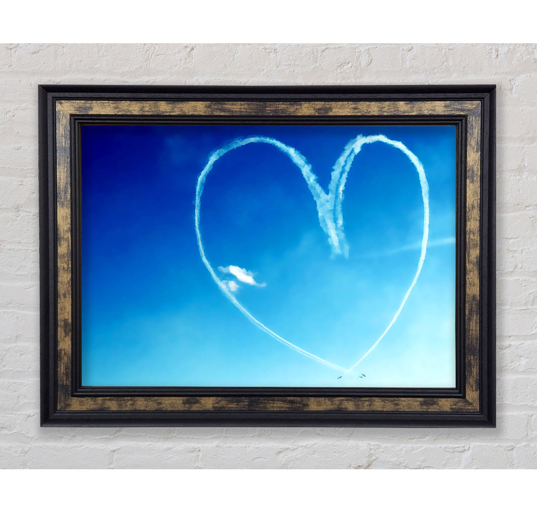 Love Heart Skies - Einzelne Bilderrahmen Kunstdrucke