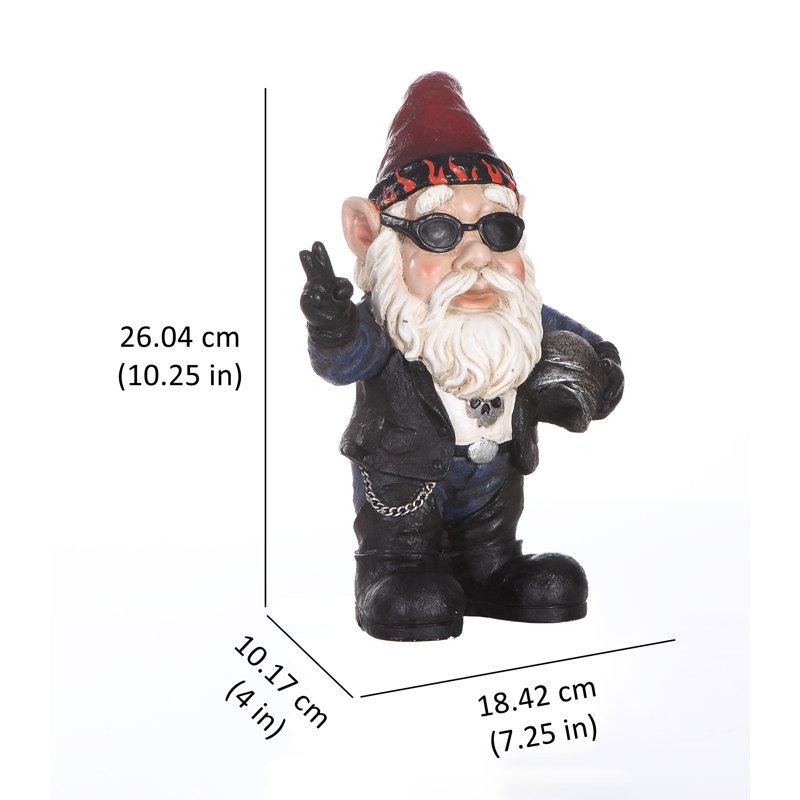 Statue gnome motard