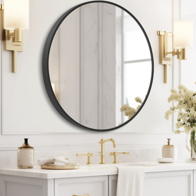 Miroir mural en métal
