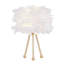 Lampe de table moderne en plumes 14,5 "avec base en trépied-964245557