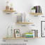 Tablette murale flottante en bois massif-435383615