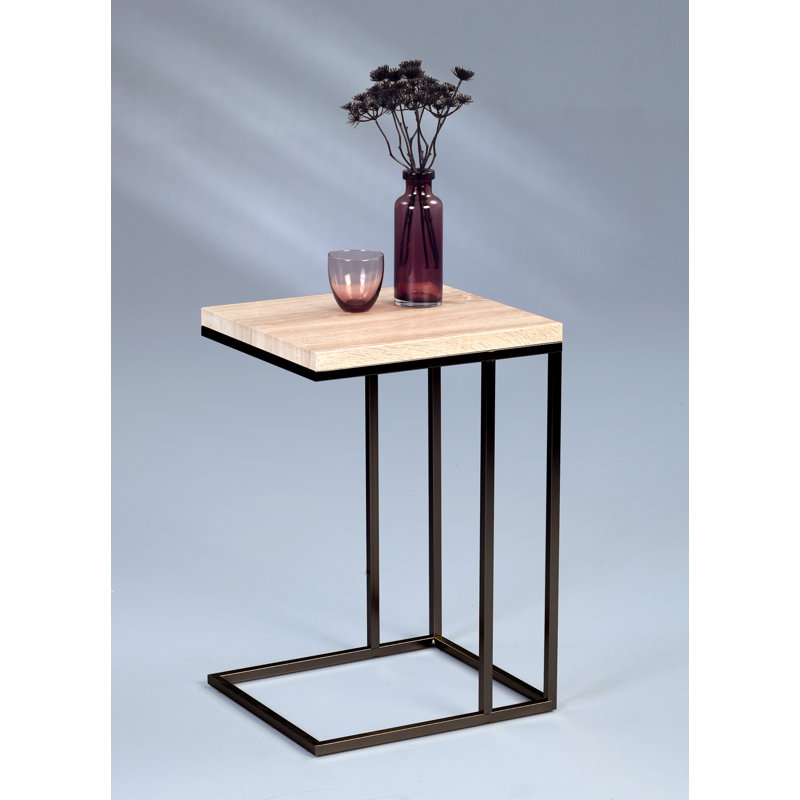 Devera Side Table, Matt black metal